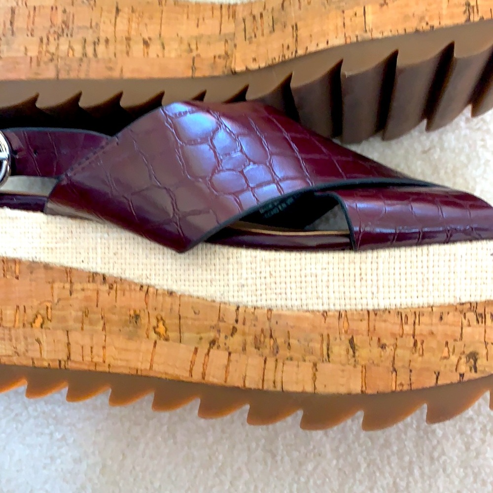 Zara nwot embossed croc platform wedge - Picture 3 of 5